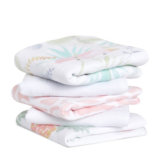 Lot de 5 Langes Musy 60x60 Tropicalia  de aden + anais essentials