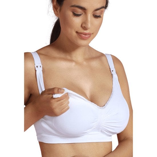 Soutien-gorge grossesse et allaitement rembourré Carri-Gel Blanc  de Carriwell