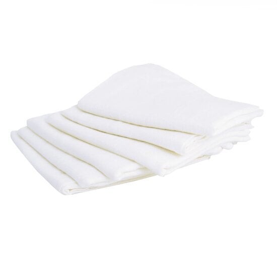 Lot de 6 Langes Blanc  de Domiva