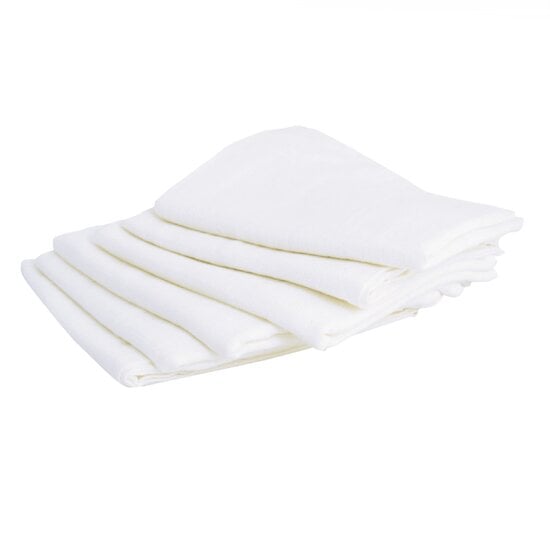 Lot de 6 Langes Blanc 70 x 70 cm de Domiva