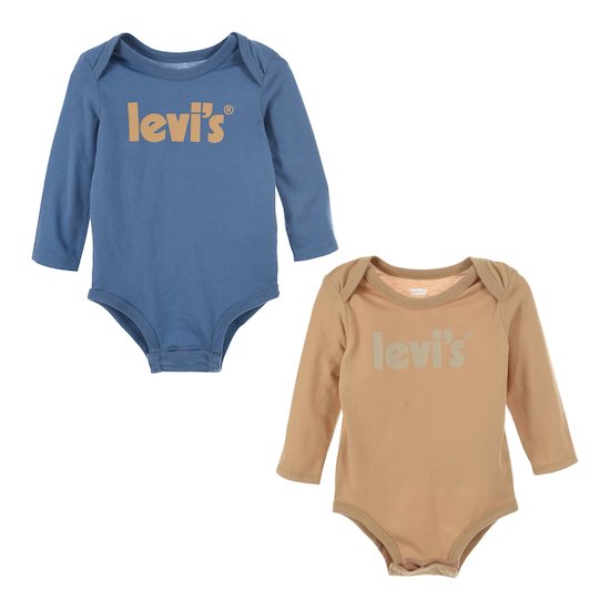 Lot 2 bodies à manches longues Marron  de Levi's Kids