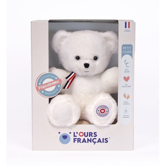 Ours en Peluche Articulé Français Blanc Flocon  de L'ours français