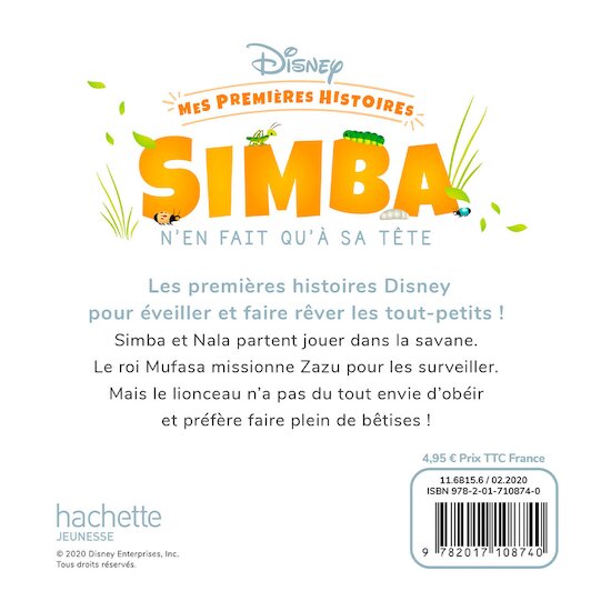 Mes Premières Histoires - Simba n'en fait qu'à sa tête   de Hachette Jeunesse Disney