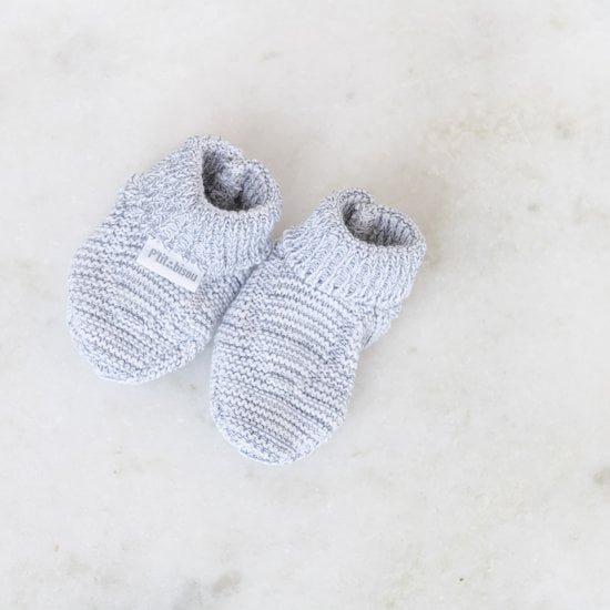Chaussons bio collection Tricot Gris  de P'tit bisou Chaussons bio collection Tricot Gris  de P'tit bisou
