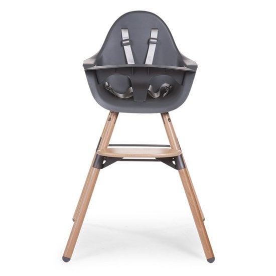 Chaise haute Evolu 2 + arceau Naturel / Anthracite  de Childhome