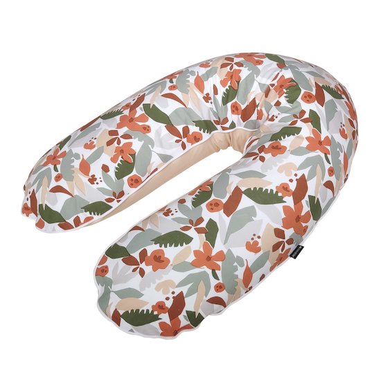 Coussin d'allaitement Jersey Rose nude/Floral  de Candide