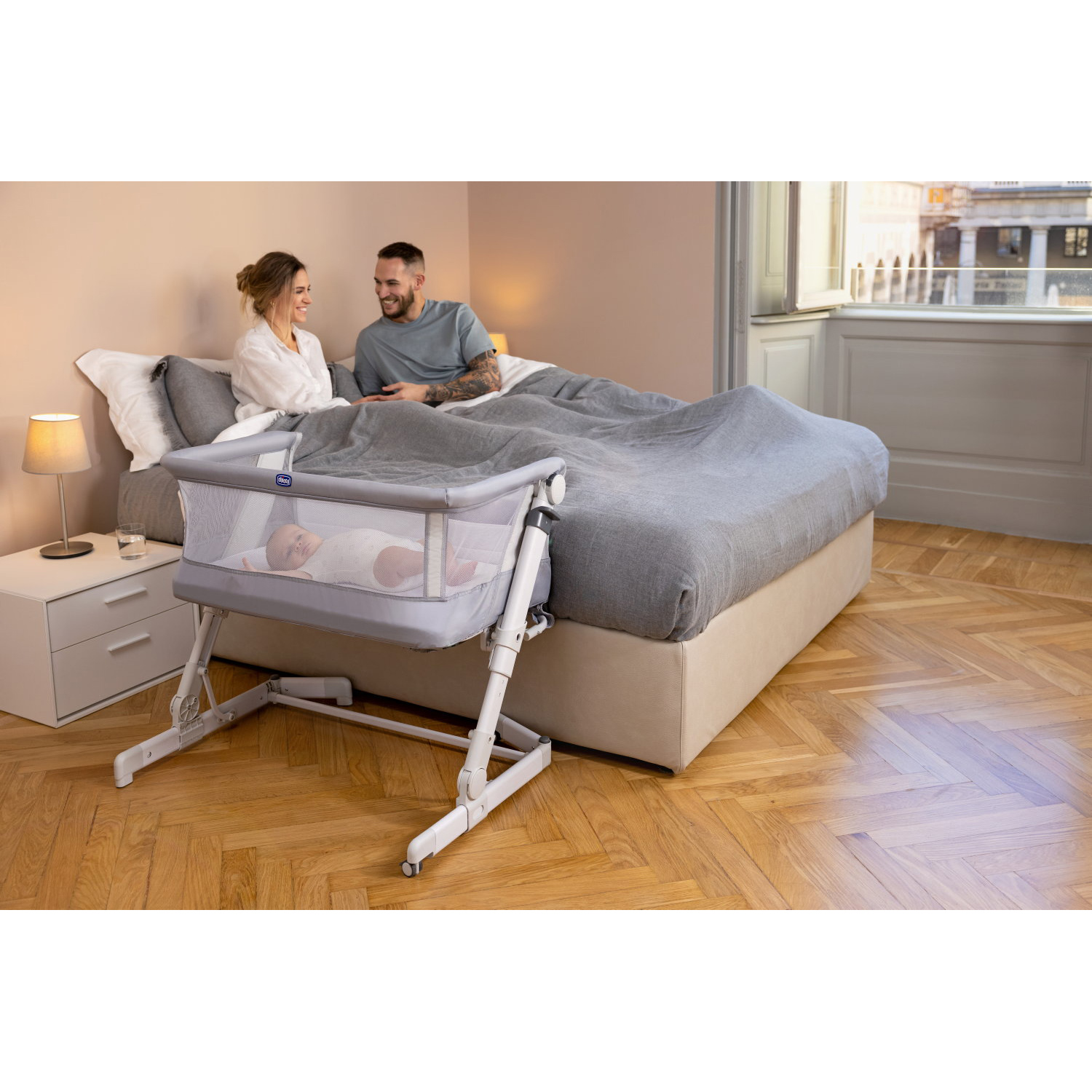 Berceau Cododo Next 2 Me Pop Up Grey Mist Chicco Aubert