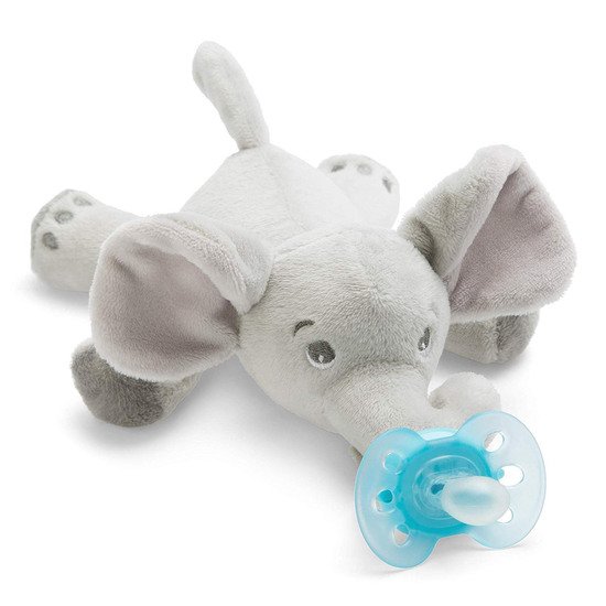 Peluche ultra-douce avec sucette Éléphant  de Philips AVENT