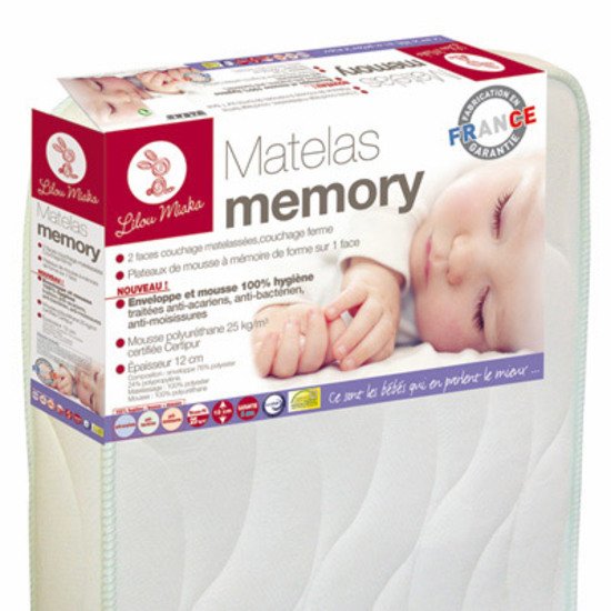 Matelas Memory Blanc 60x120 de Lilou Miaka