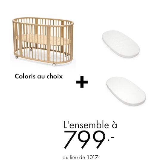 Offre Sleepi : lit + matelas + drap-housse à 799.- au lieu de 1017.-   de Stokke®