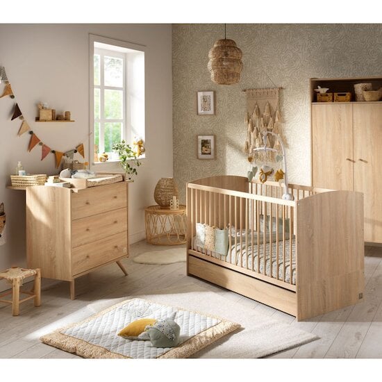 Chambre Access Duo : lit évolutif 70 x 140 + commode   de Sauthon Baby's Sweet Home