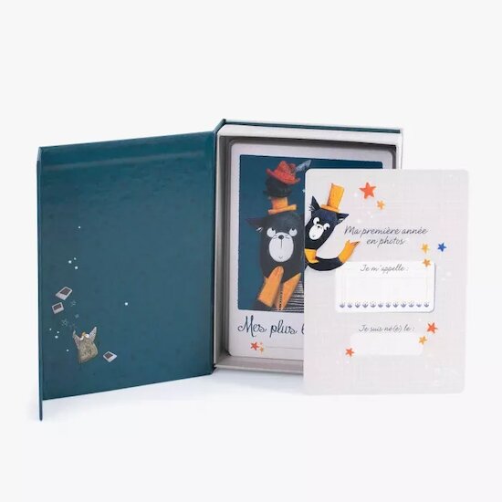 Les Moustaches Cartes Mes 12 premiers mois   de Moulin Roty Les Moustaches Cartes Mes 12 premiers mois   de Moulin Roty