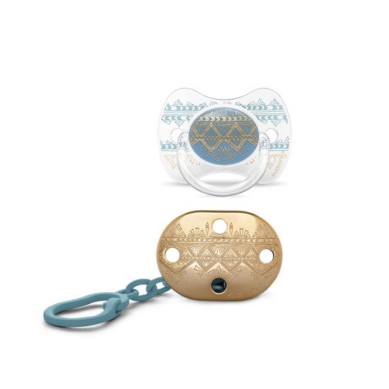 Sucette Ethnic couture + attache-sucette