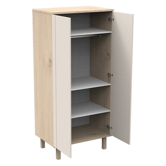 Solène Armoire 2 portes Beige cendré  de Sauthon Baby's Sweet Home Solène Armoire 2 portes Beige cendré  de Sauthon Baby's Sweet Home