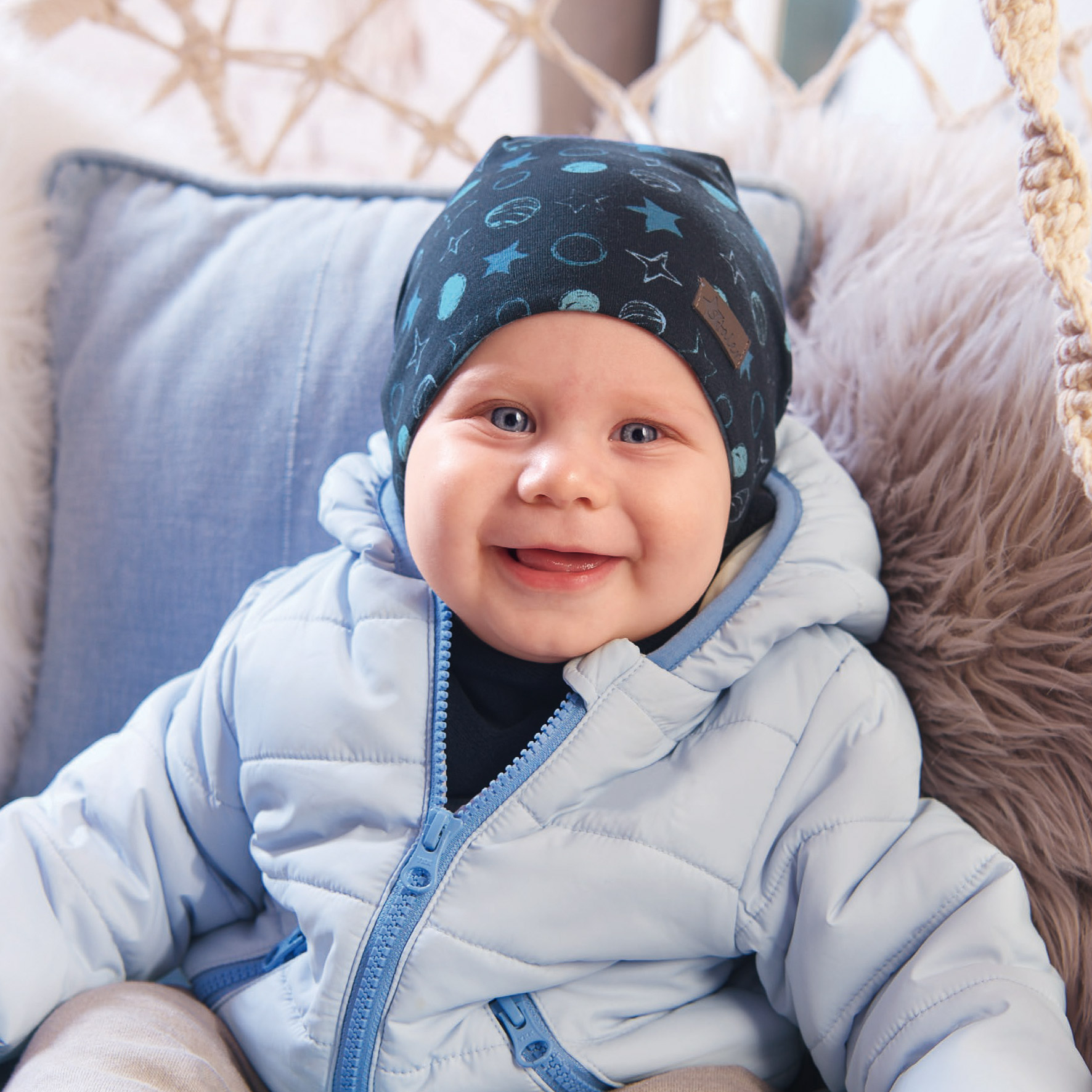 Bonnet enfant blanc doublure polaire, bonnet garçon et fille livré 48h