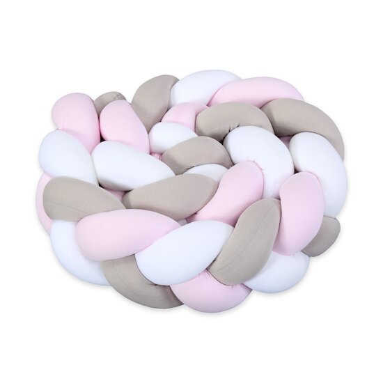 Tresse de lit Blanc / Beige / Rose  de Babybay