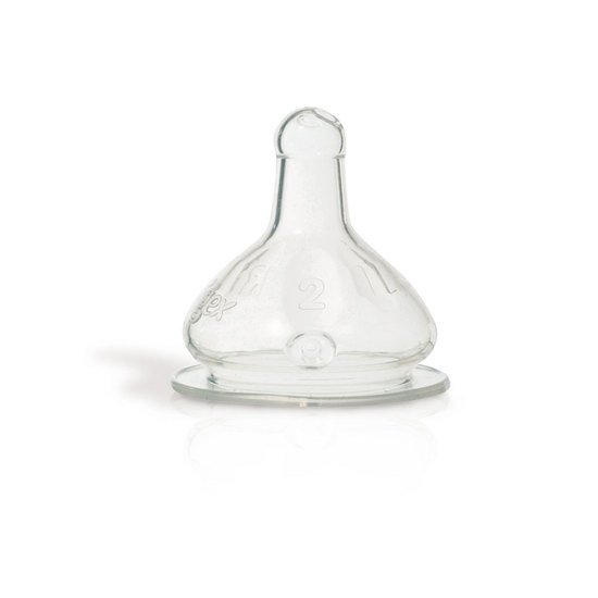 Lot de 2 tétines en silicone So Chic Transparent T2 de Tigex Collexion