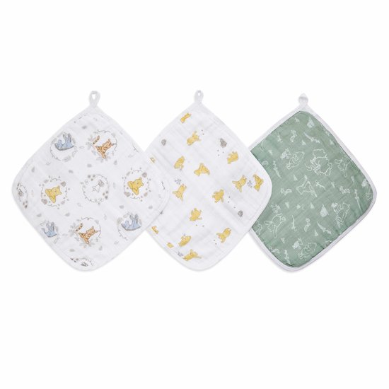 Lot de 3 Débarbouillettes Winnie  de aden + anais essentials