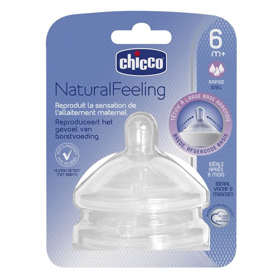 2x tétine NaturalFeeling  Débit rapide de Chicco