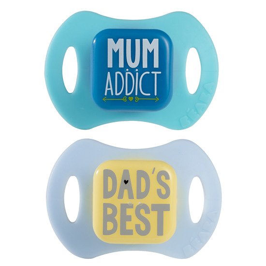 Lot de 2 sucettes silicone Bleu 2ème age de Béaba