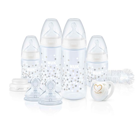 Coffret 4 biberons First Choice+ Temp Control Confettis  de Nuk