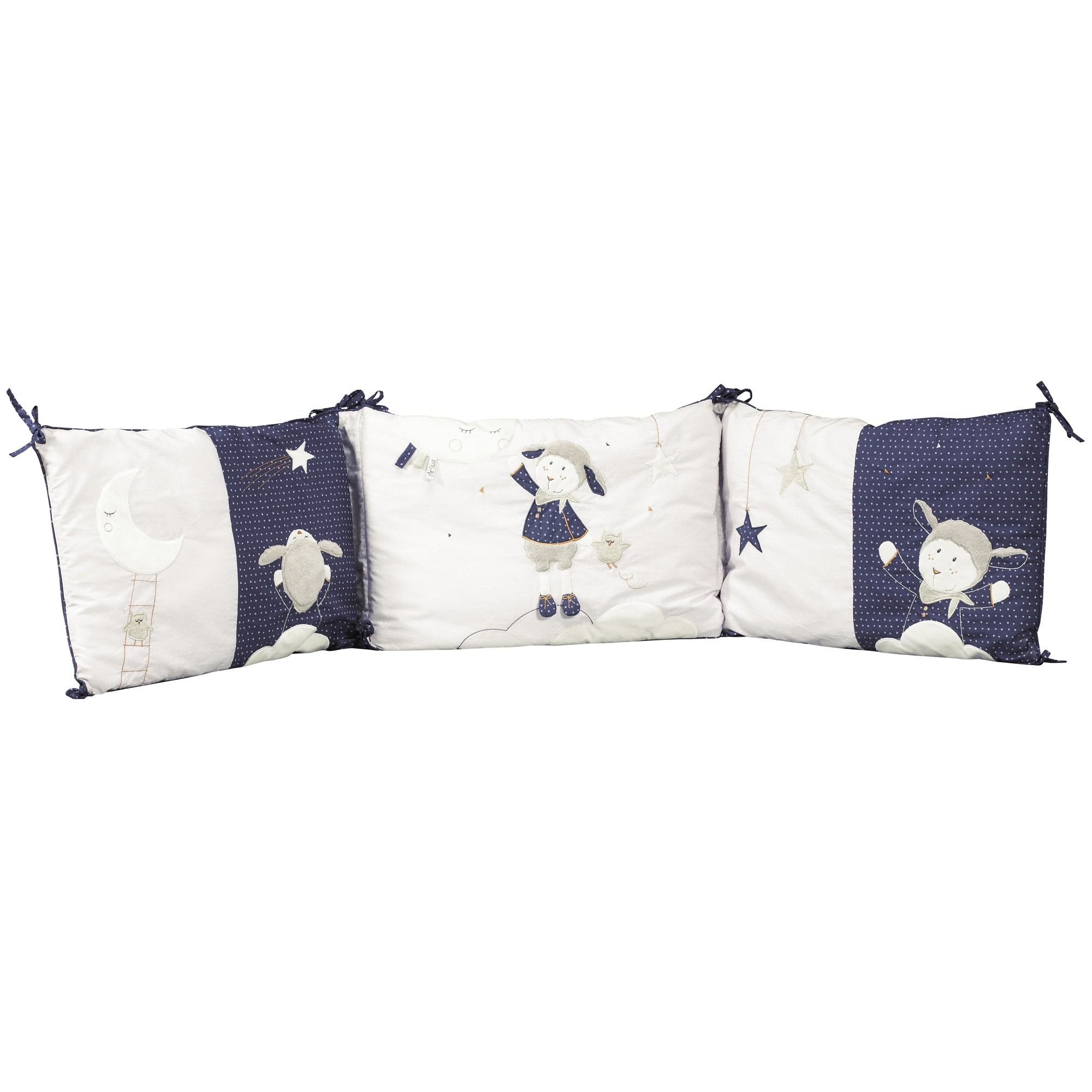 Merlin Tour De Lit Bleu Blanc De Sauthon Baby Deco Tours De Lit Aubert