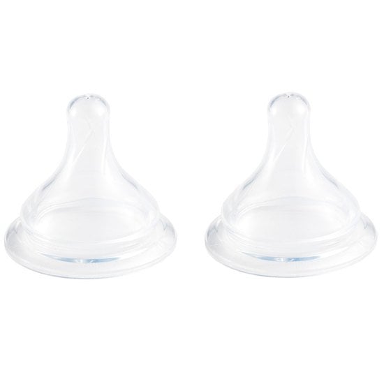 Lot de 2 tétines Ventil'Bib Transparent T1 de Aubert concept