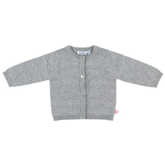 Cardigan en tricot Fille Collection Cocon Eté Gris  de Noukies