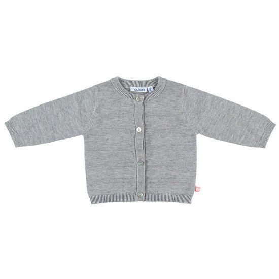 Cardigan en tricot Fille Collection Cocon Eté Gris  de Noukies