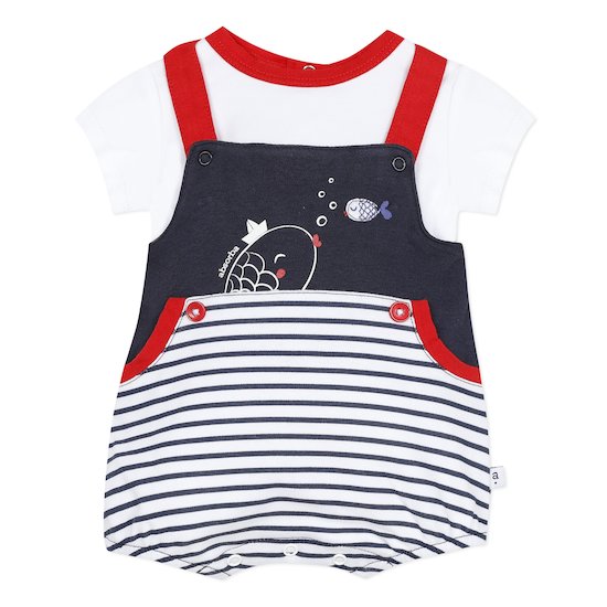 Ensemble salopette Absorba Bleu