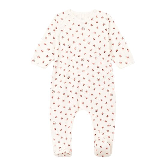 Pyjama bébé imprimé en molleton Blanc marshmallow/blanc multico  de Petit Bateau