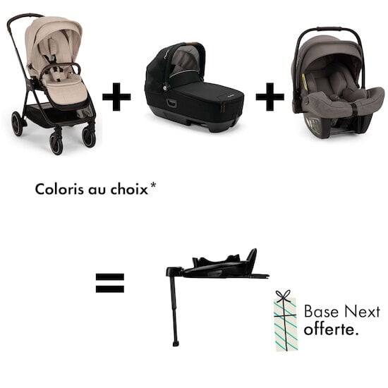 Offre NUNA : base Next OFFERTE pour l'achat d'une poussette triv next + nacelle Cari + coque pipa next   de Nuna