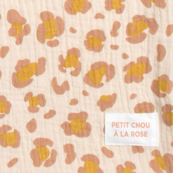 Couverture en gaze de coton et sherpa Petit Chou Léopard  de Sauthon Baby Déco Couverture en gaze de coton et sherpa Petit Chou Léopard  de Sauthon Baby Déco
