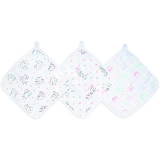 3x Debarbouillettes Minnie Bubble De Aden Anais Essentials Langes Aubert