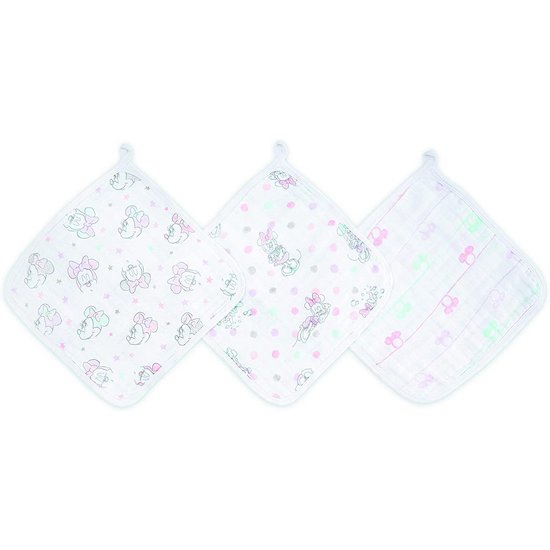 Lot de 3 Débarbouillettes Minnie Bubble  de aden + anais essentials