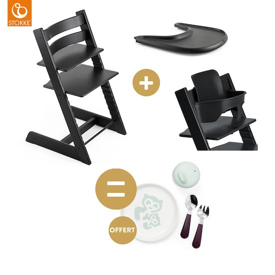 Stokke® - TRIPP TRAPP® - Ensemble complet chaise haute évolutive