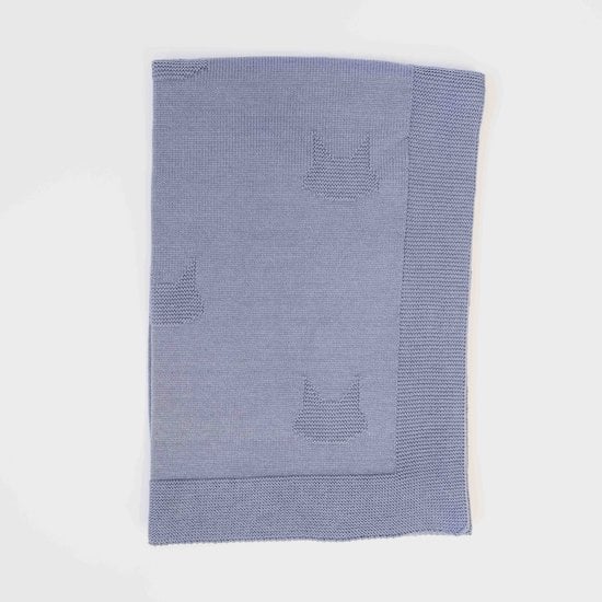 Couverture Petits Chats Bleu Orage  de La Manufacture de Layette