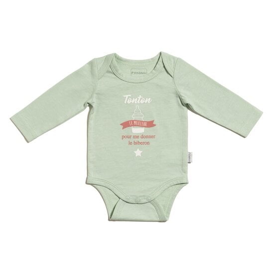 Body Annonce Manches Longues Tonton Vert Cloud  de P'tit bisou
