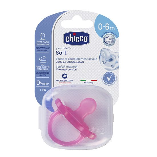 Sucette Physio Soft Rose 0-6 mois de Chicco