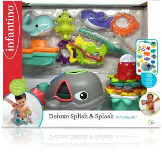 Mega Set de jeu de bain Deluxe Splish & Splash de Infantino, Jouets de bain  : Aubert