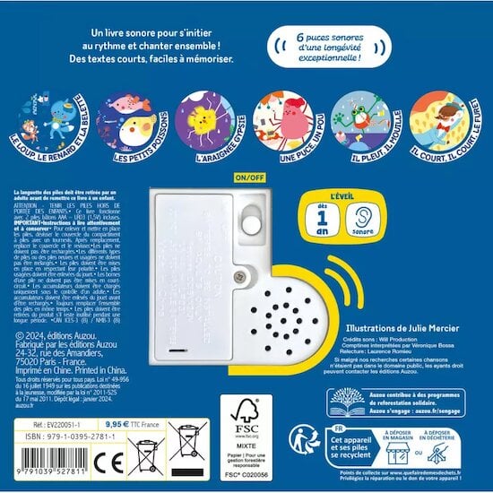 Mes premiers sonores - Mes super comptines d'animaux   de AUZOU