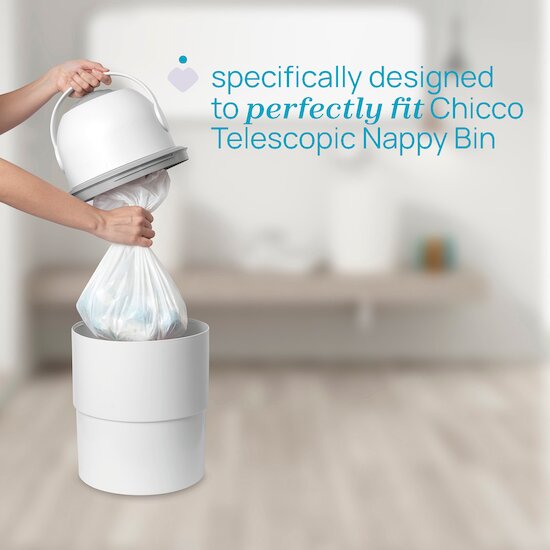 Recharge de Sacs pour Poubelle Télescopique Blanc  de Chicco