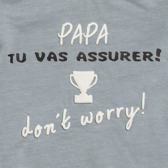 Body Annonce Manches Longues Papa Bleu Sky Powder  de P'tit bisou Body Annonce Manches Longues Papa Bleu Sky Powder  de P'tit bisou