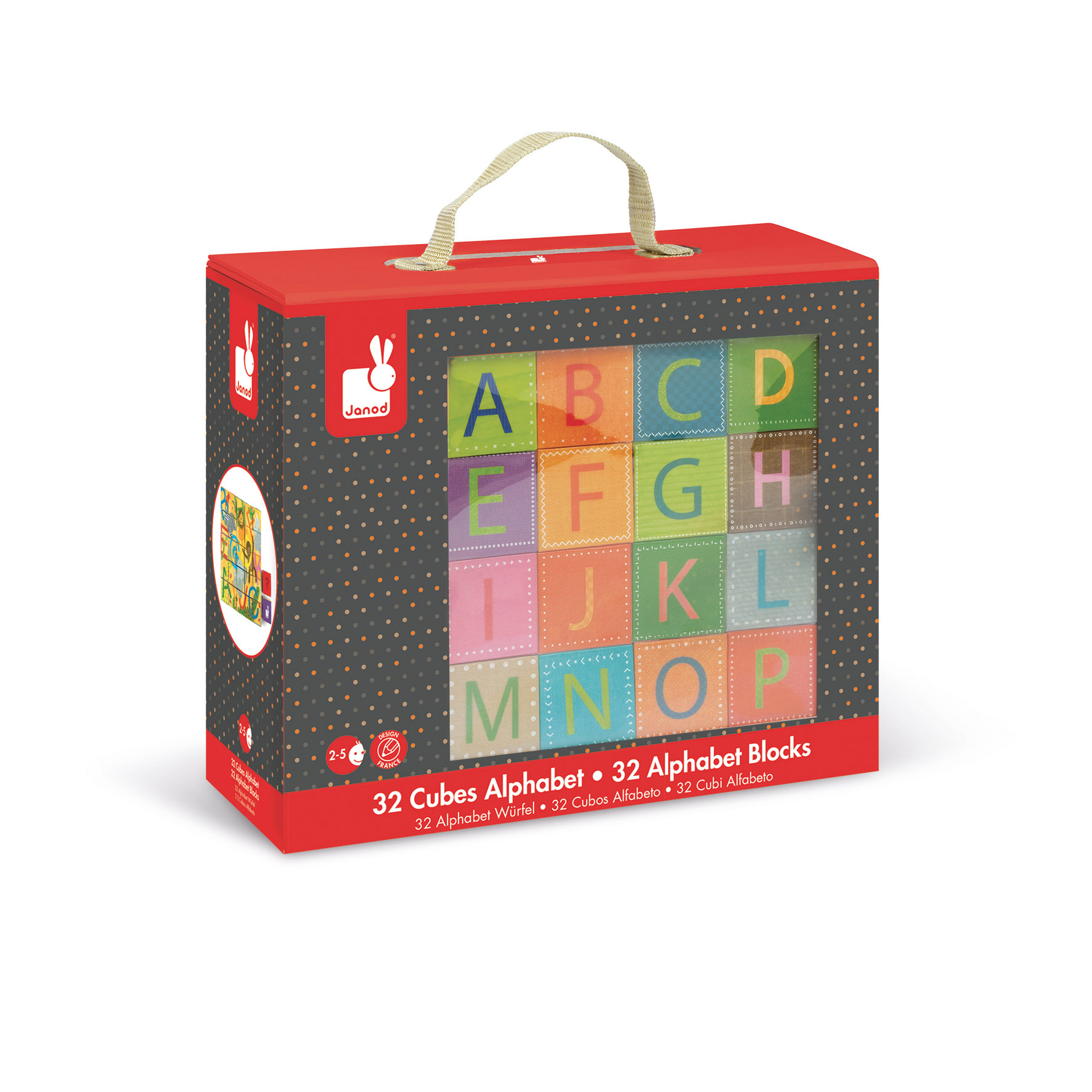 Kubkid Alphabet 32 cubes Janod : Aubert