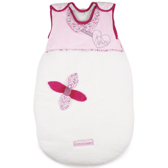 Cerise le lapin sac nid Blanc / Rose Petit modèle de Doudou et Compagnie