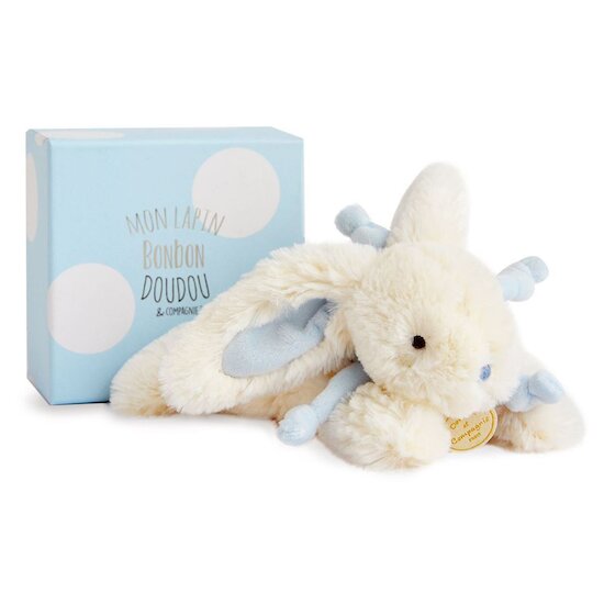 Lapin Bonbon Bleu 25 cm de Doudou et Compagnie