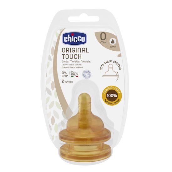 Lot de 2 tétines Original Touch Repas 0M+ de Chicco