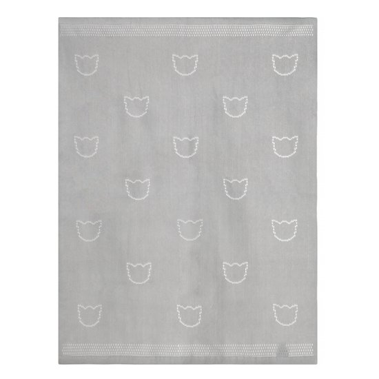 Lola Polka couverture ajourée Gris 75 x 100 cm de Nattiot