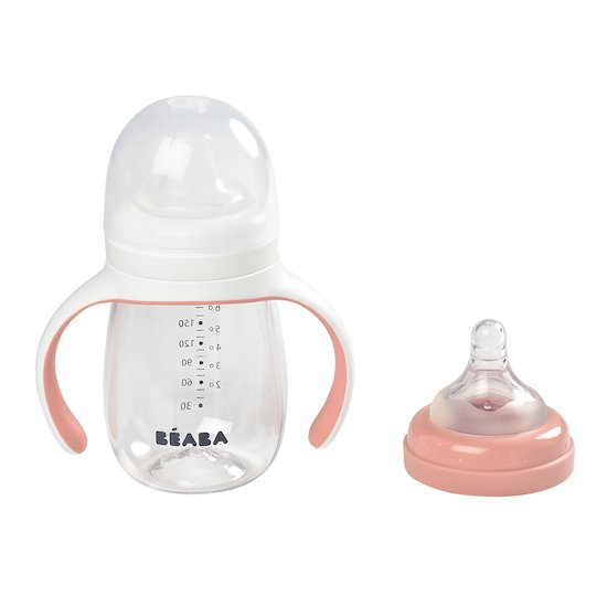 Tasse d'apprentissage 2 en 1 Rose 210 ml de Béaba