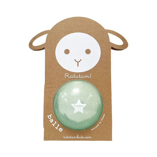 Ballon Mouton Pailleté Bleu 10 cm de Ratatam